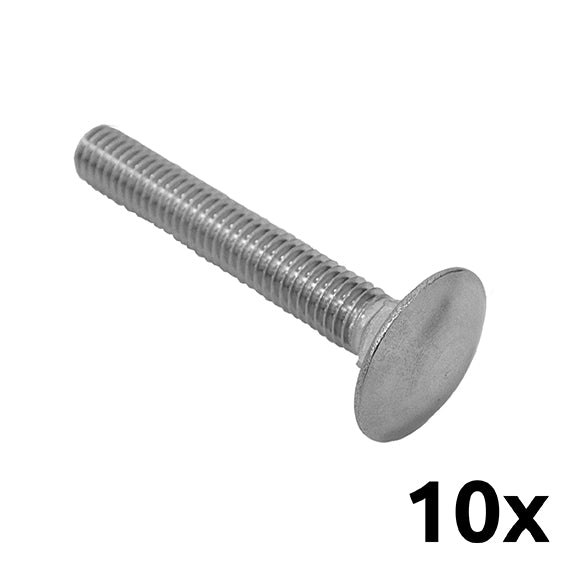 Metric carriage bolt M6.0x20 DIN603 A2 stainless steel 10pcs/pack