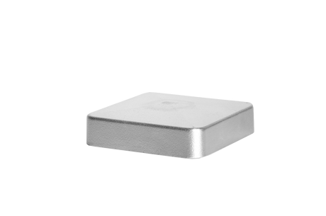 Aluminiowy daszek słupka 80x80 płaski - naturalny