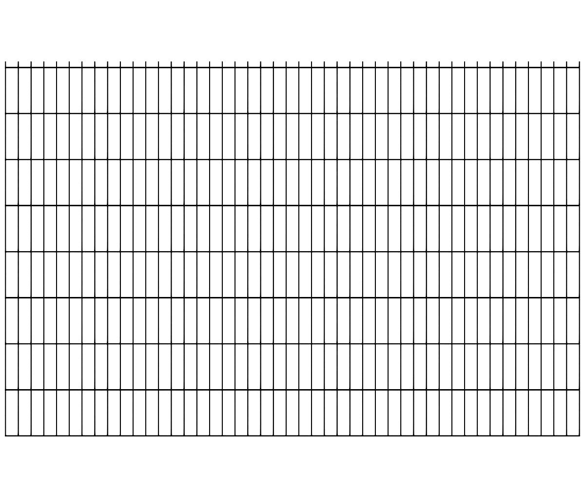 Spawany panel ogrodzeniowy N2D 2500x1630mm D5/4/5mm czarny matowy