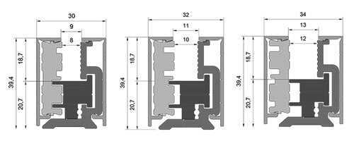 Listwa zasciskowa z taśmą osłonową alu 6-8-10mm