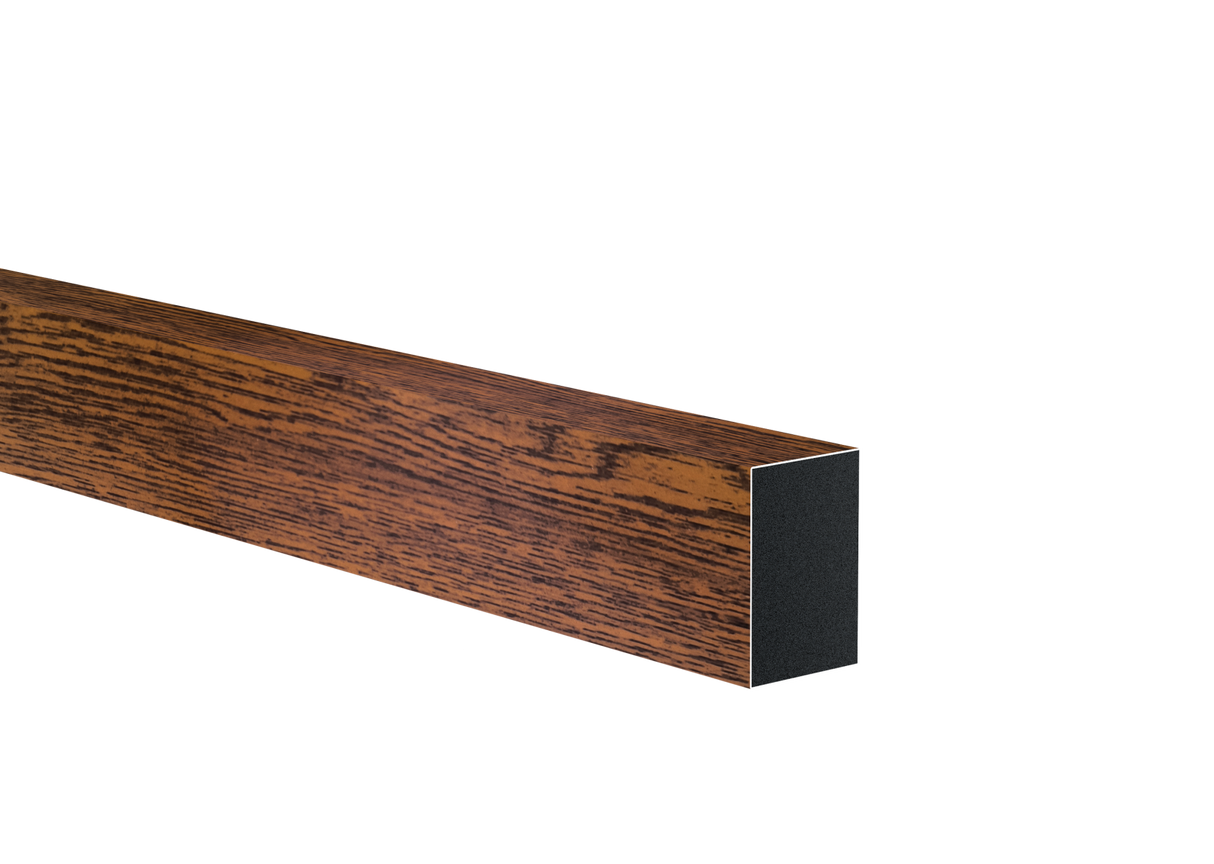 Aluminiowy wypełniacz ogrodzenia 40x60x1 - 6000mm ciemny orzech