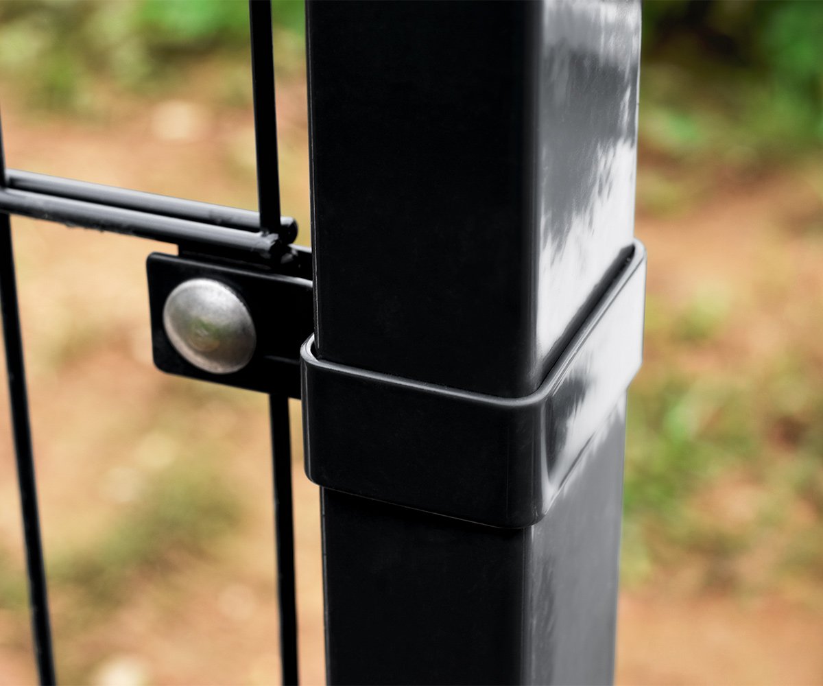 Końcówka obejmy na słupek ZnPVC 60x40mm czarna M