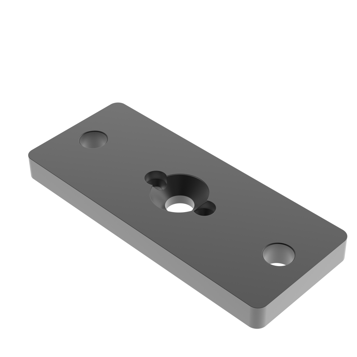 Nierdzewna płyta kotwiąca do słupka 50x60 R7016