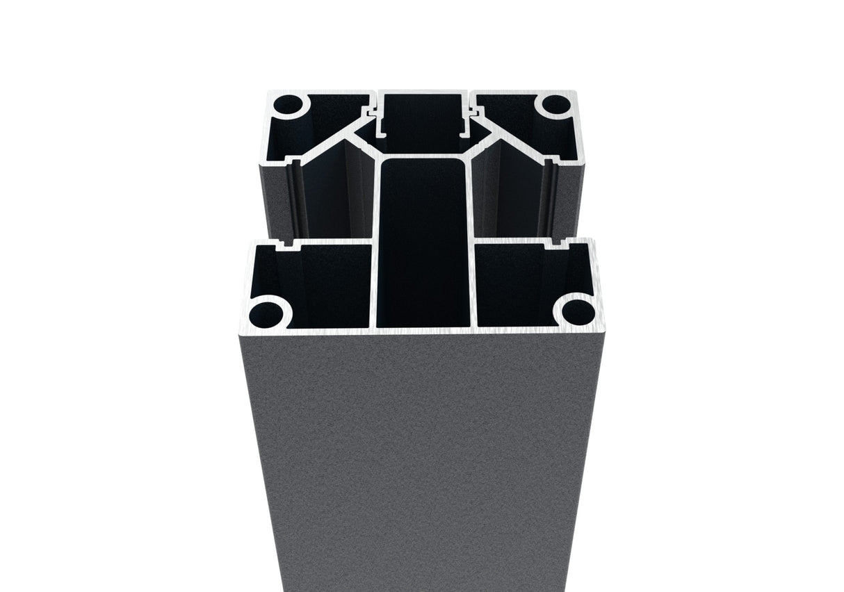 Aluminiowy słupek ogrodzeniowy 70x70 do wypełnień lamelowych - 2500mm R7016