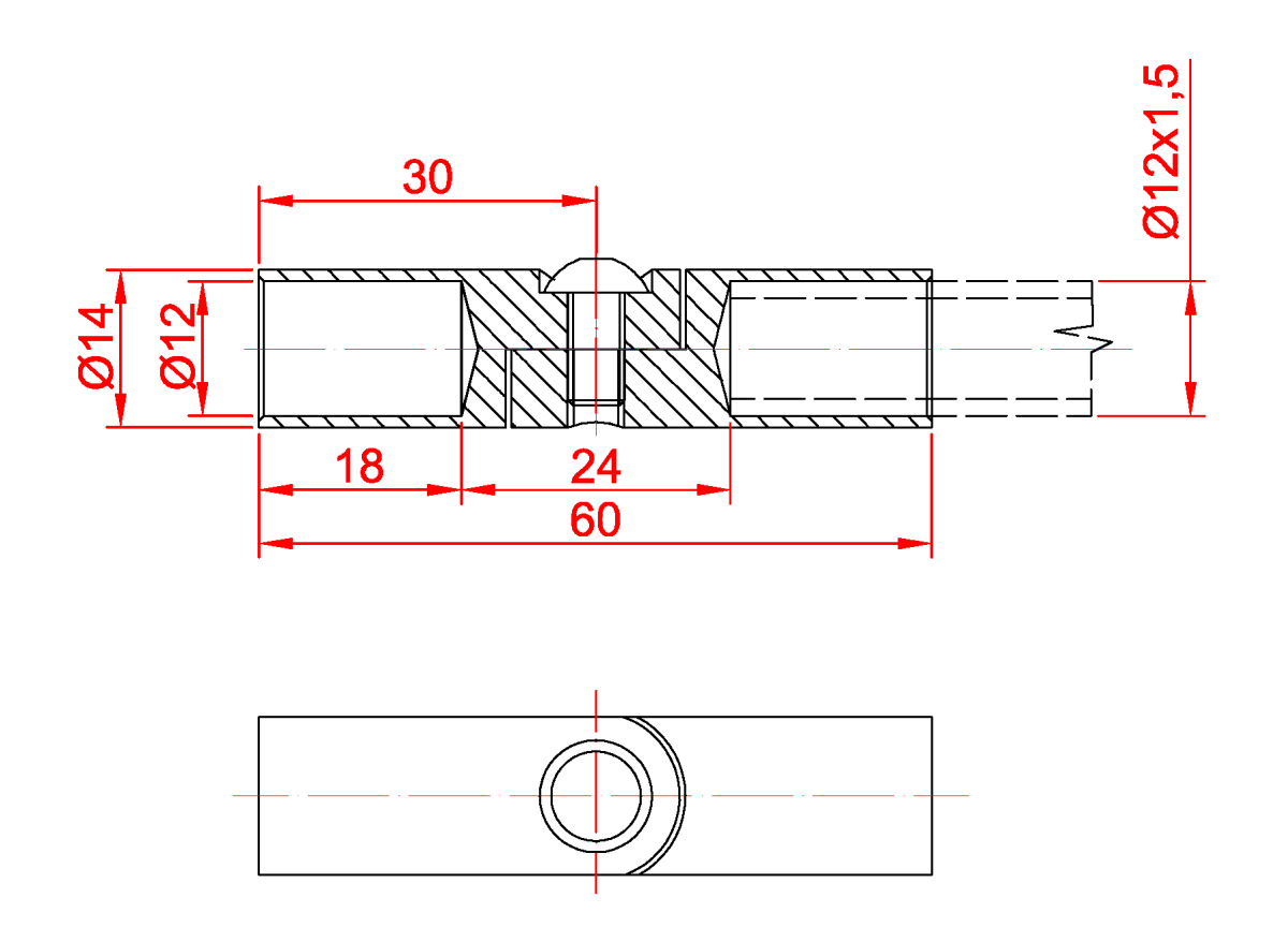 Łącznik przegubowy do pręta