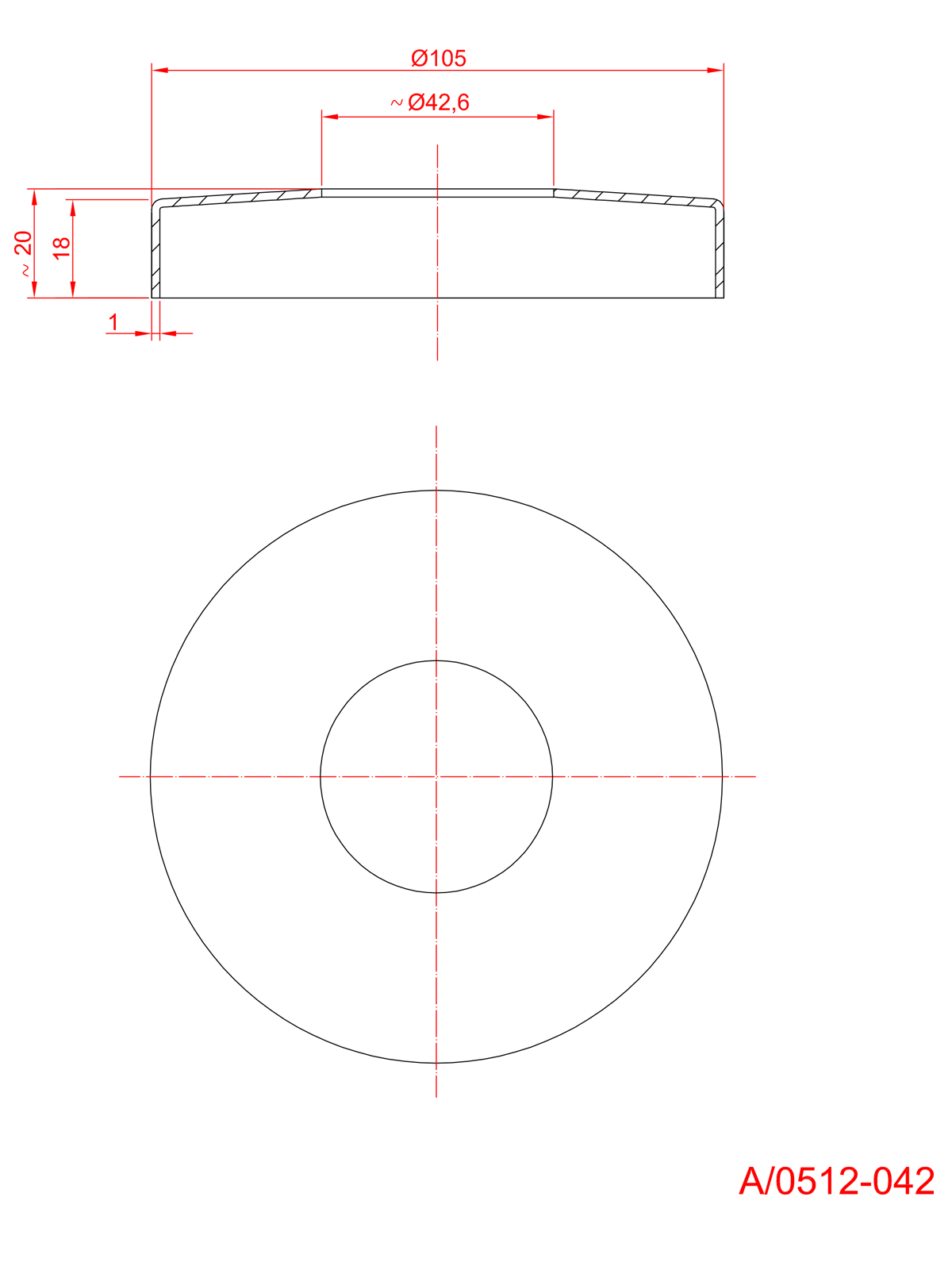 Rozeta maskująca - mocowanie górne