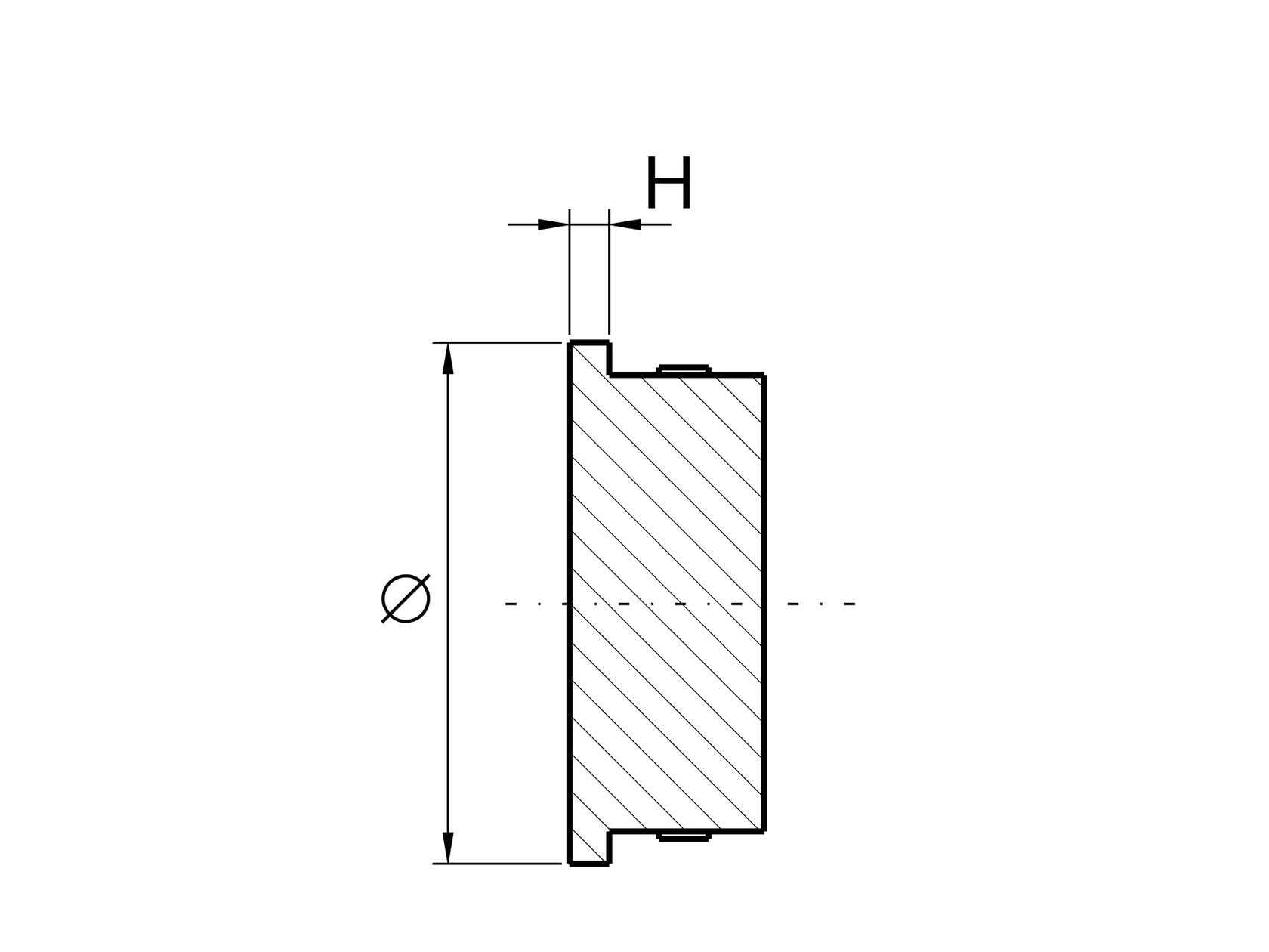 Zaślepka płaska rury, solid