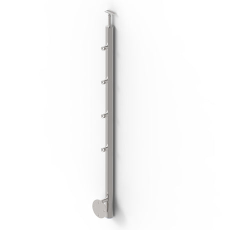 Schodowy słupek nierdzewny polerowany AISI304, D42