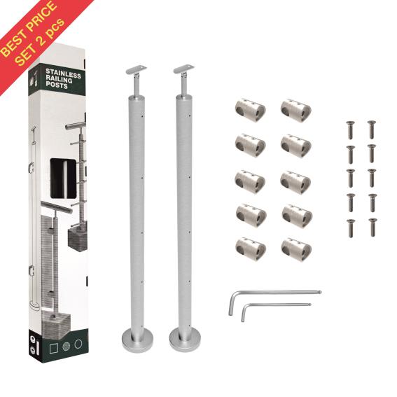 Słupek nierdzewny uzbrojony