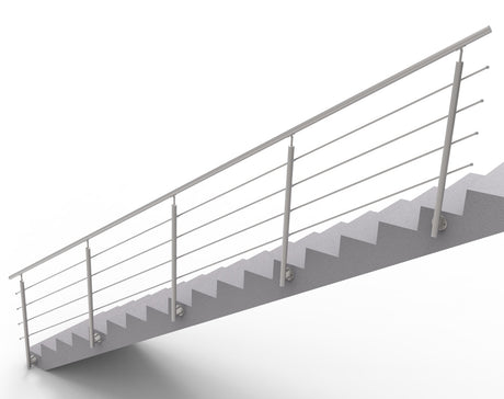 Balustrada nierdzewna AISI304, D42,4/4xd12/H900/L6