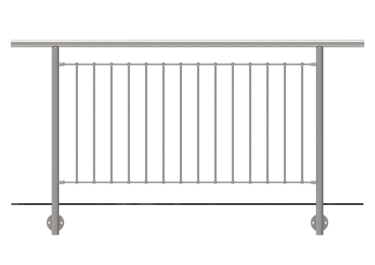 Balustrada nierdzewna pionowa BR AISI304, D42,4/d1