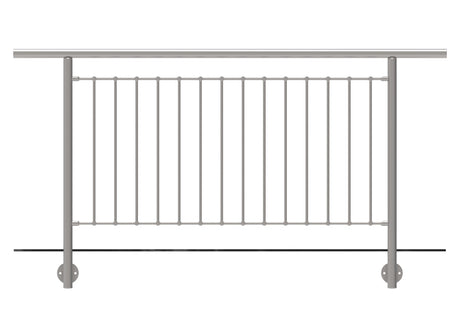 Balustrada nierdzewna pionowa BR AISI304, D42,4/d1