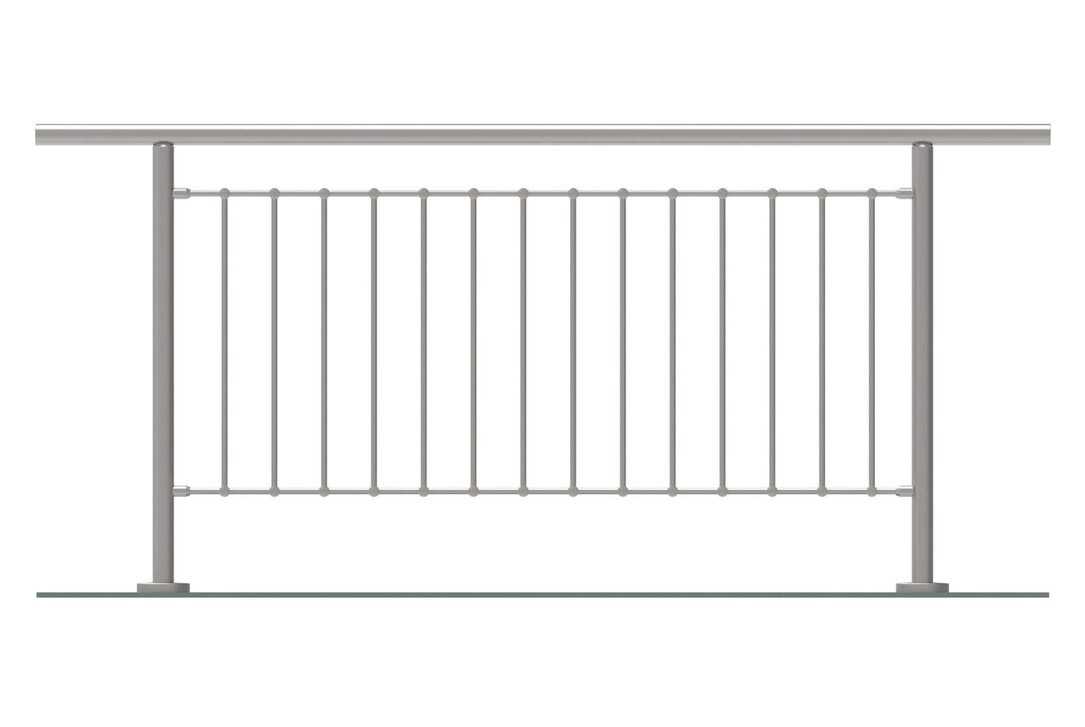 Balustrada nierdzewna pionowa VR AISI304, D42,4/d1