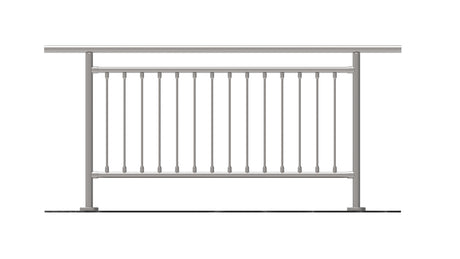 Balustrada nierdzewna pionowa VR AISI304, D42,4/d1