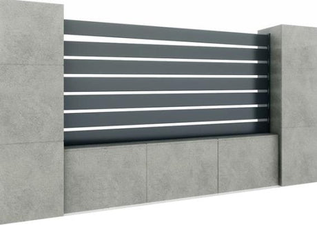 Ogrodzenie aluminiowe z listwą 20x100, 1,2x2m