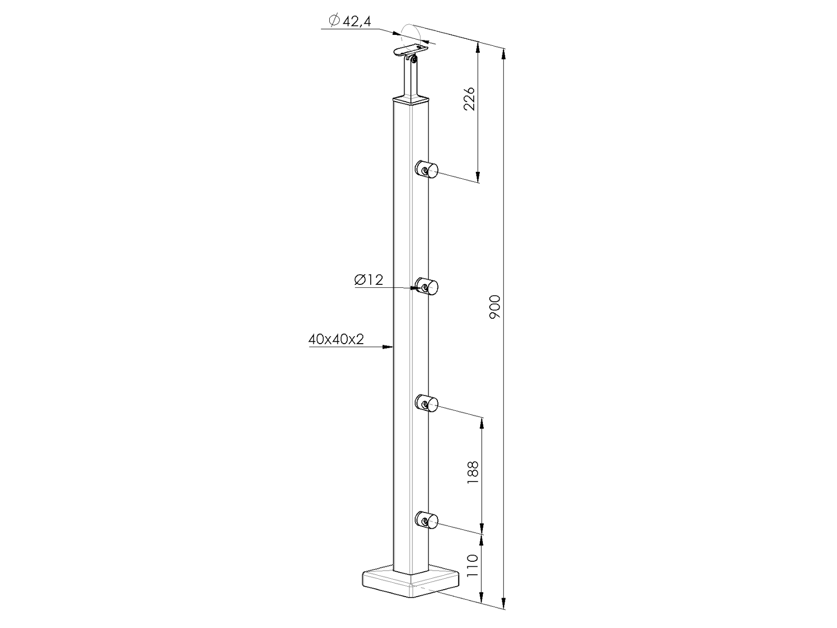 Slupek ze stali nierdzewnej