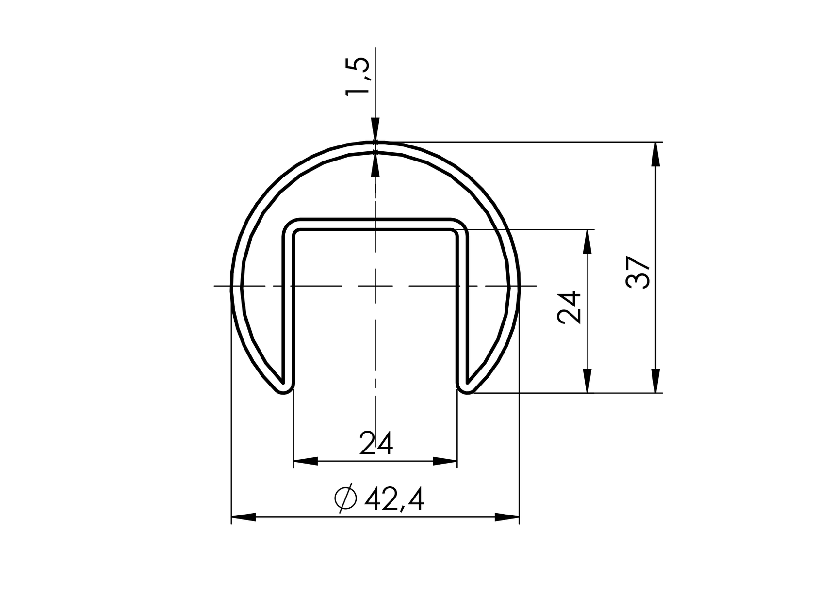 Poręcz, uchwyt na szkło
