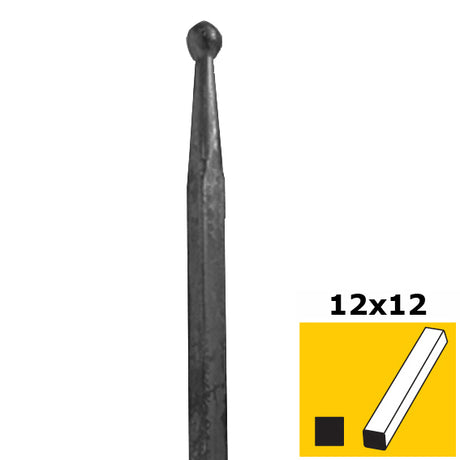 Szpic z kulką h150, b15, n12x12mm