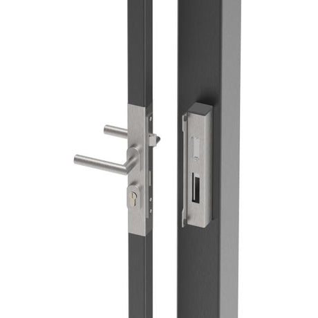 Zestaw zamka 40x40 AISI304 z zamkiem elektrom.