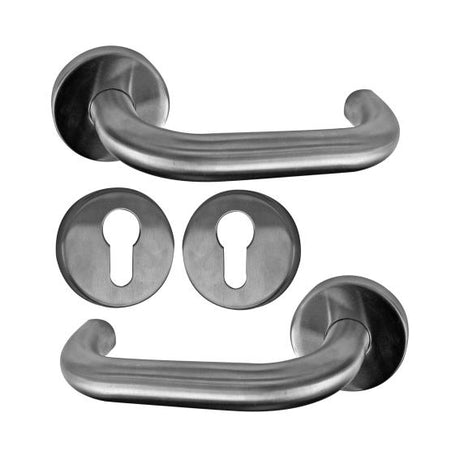 Klamka z szyldem -  para AISI 304, K320,