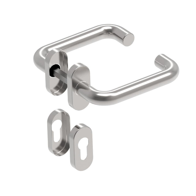 Klamka z szyldem - para AISI 304, K320