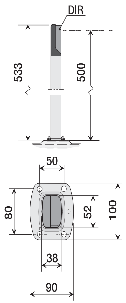 Słupek pod fotokomórki