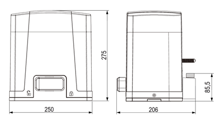 Silownik do bram przesównej ROLLKIT do 800kg