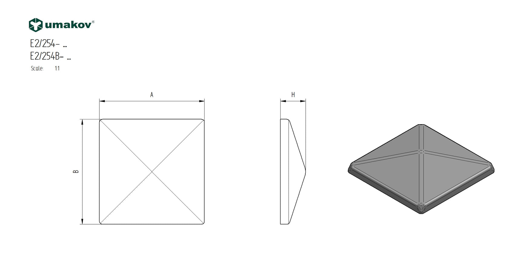 Daszek 120x120, t1,5mm