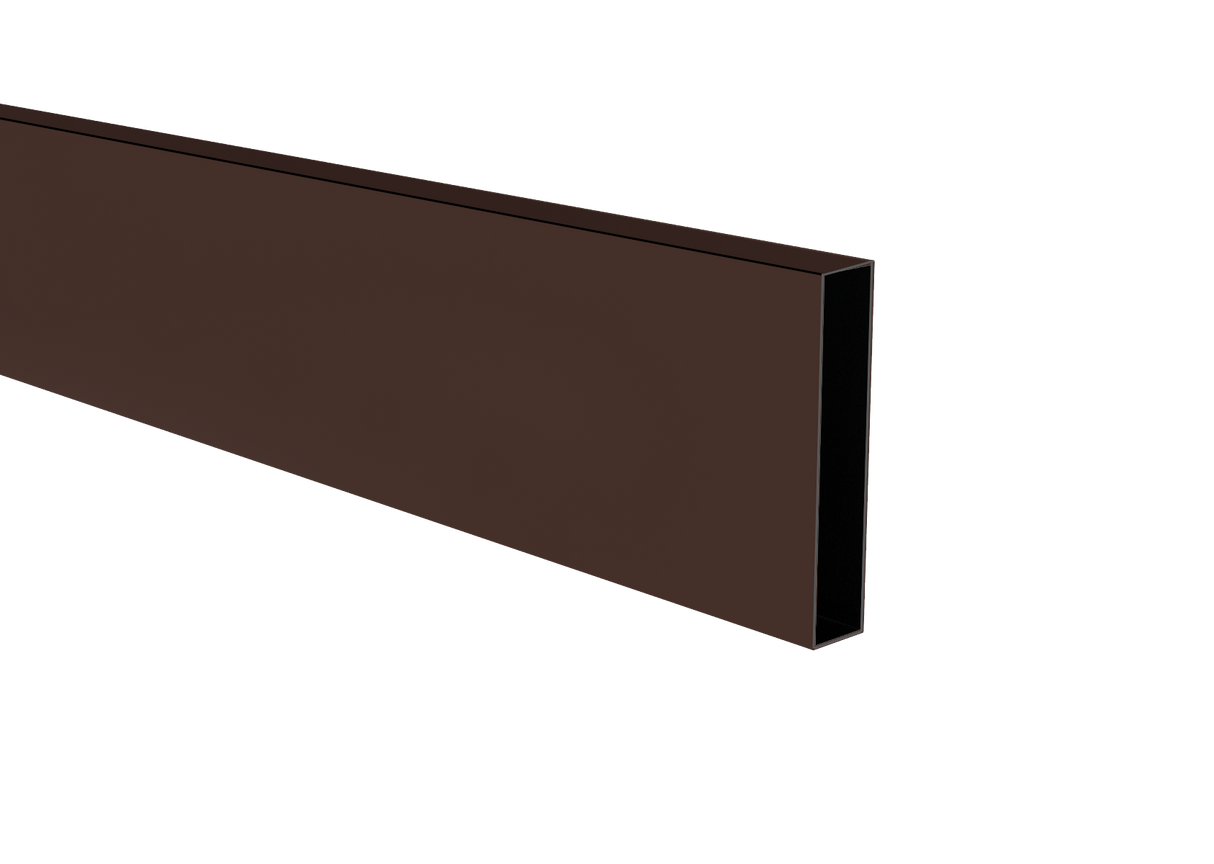 Aluminiowa lamela, 20x100x1,1-6000mm, brązowa RAL8017
