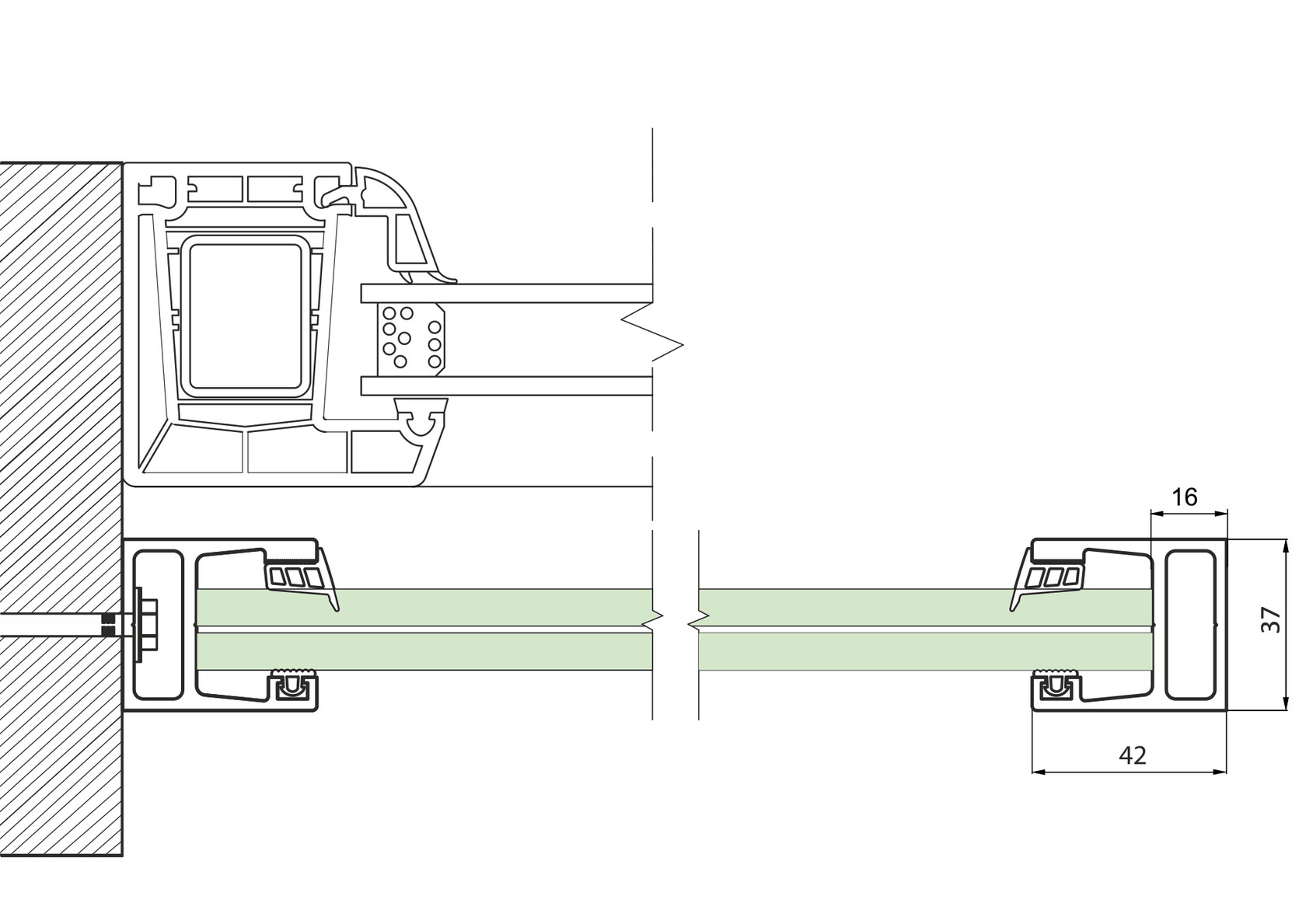 Francuskie okno Aluminiowa rama bez szkła