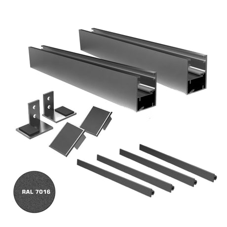 Francuskie okno Aluminiowa rama bez szkła