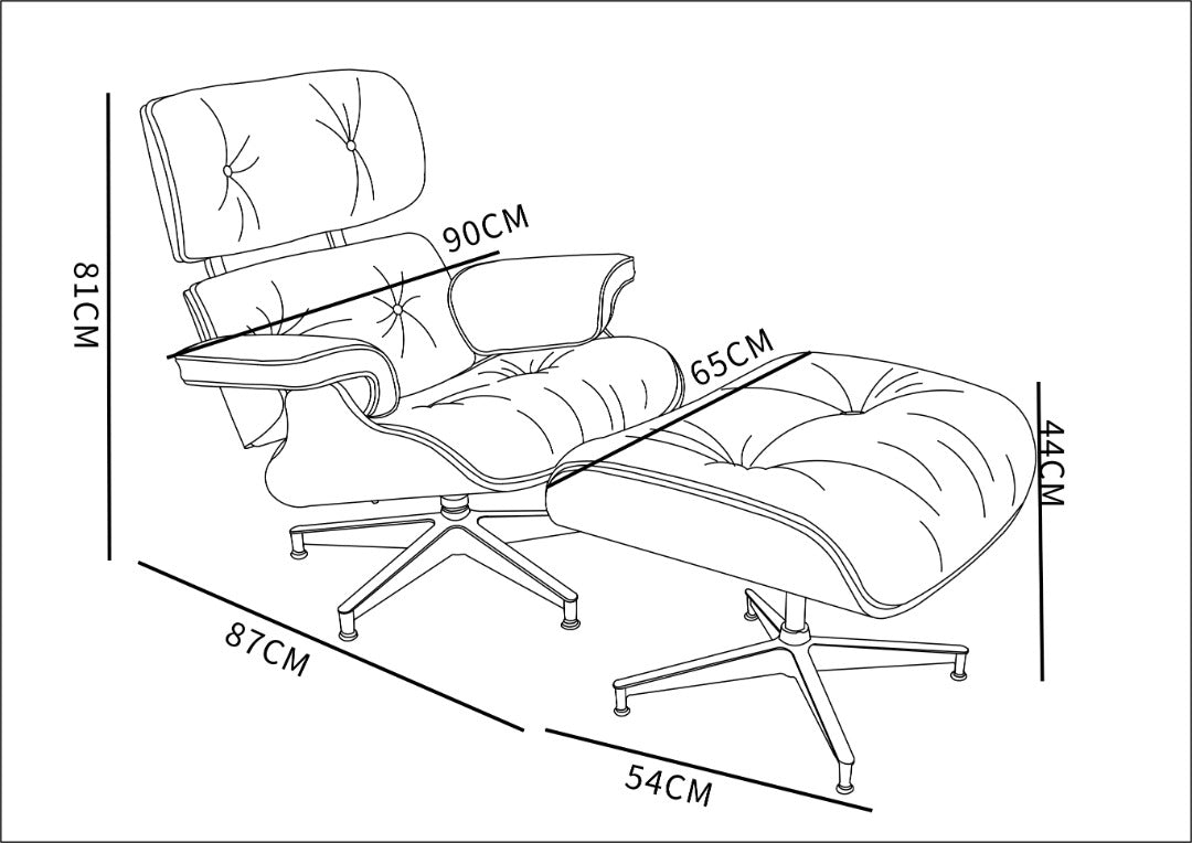 Ergonomiczny fotel idealny Charles & Ray Eames replika orzech