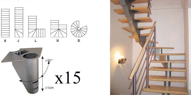 Schody-segment NS270 Vmax 2860mm Vmin 2580mm