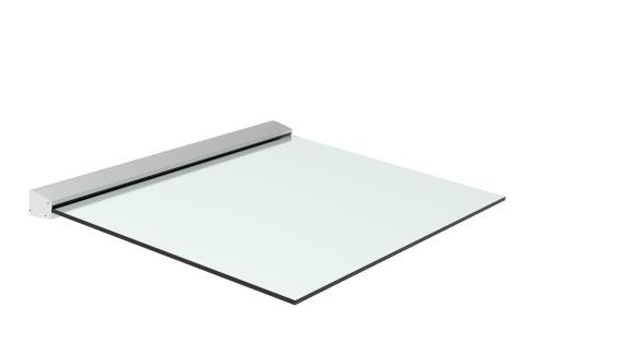 Aluminiowa daszka szklana profil