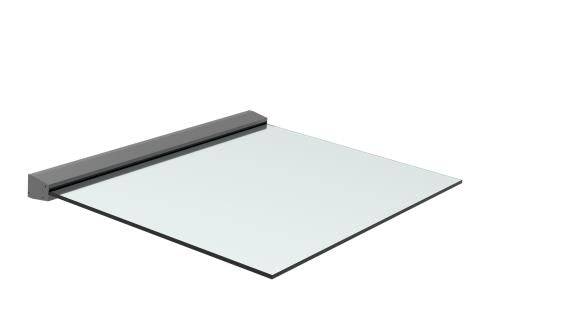 Aluminiowa daszka szklana profil