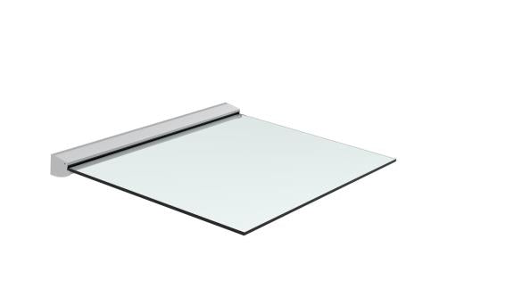 Aluminiowa daszka szklana profil