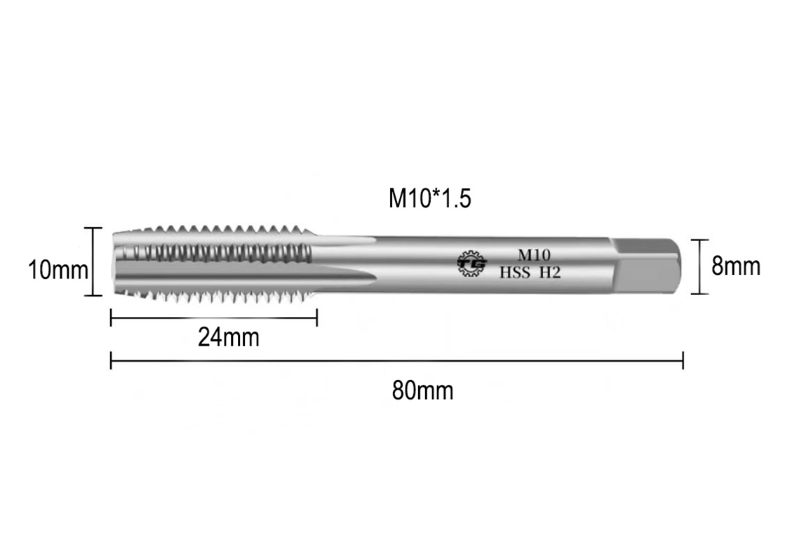 Gwintownik maszynowy M10x1,5 HSS-H2