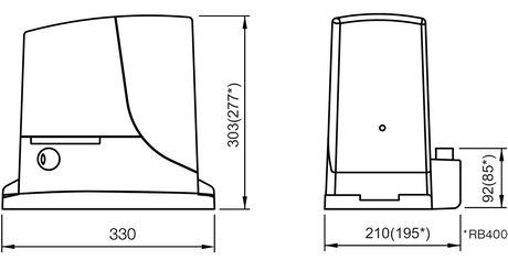 Zestaw automatyki do bram  NICE set, max 400kg