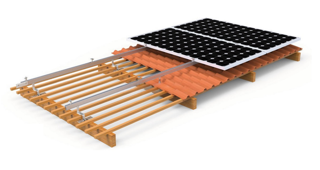 Montážny set - 4 panely na šikmú škridlovú strechu