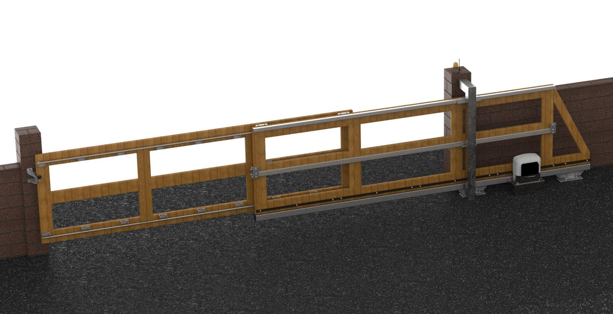 Teleskopowy system bramy. Max 8m. 2-dzielna