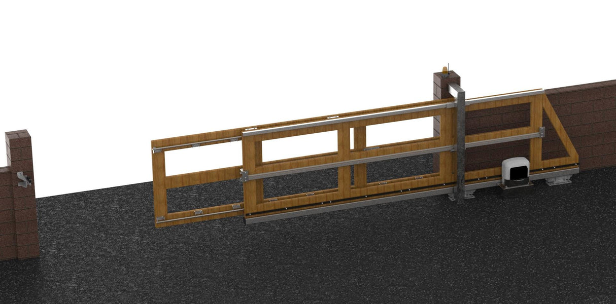 Teleskopowy system bramy. Max 8m. 2-dzielna