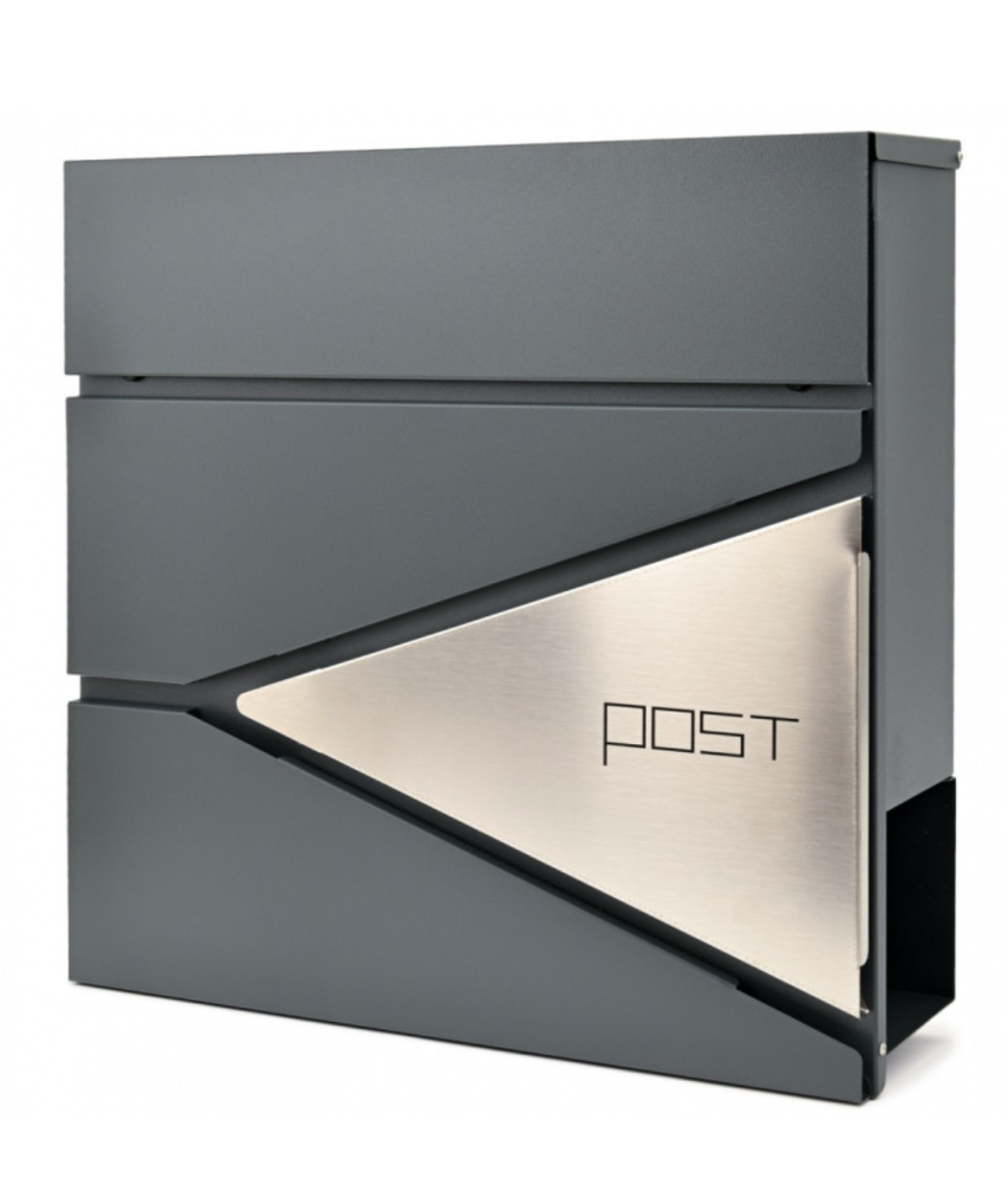 Skrzynka pocztowa, Zn + stal nierdzewna, 370x370x100mm