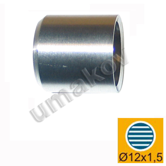 Zaślepka nirdzewna walcowa AISI304, D15/d12/L20mm