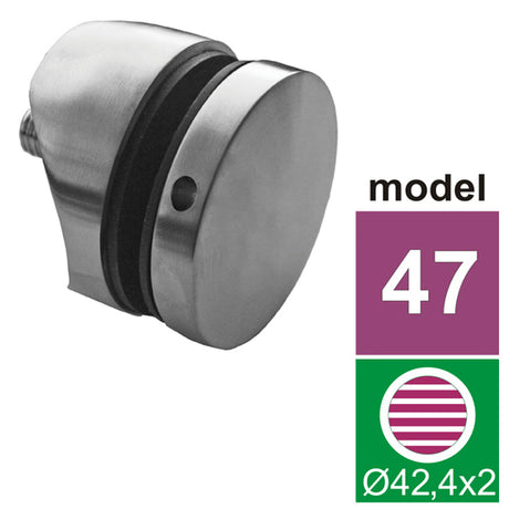 Uchwyt szkła punktowy AISI316, D42,4x2/D50/H10/T8-