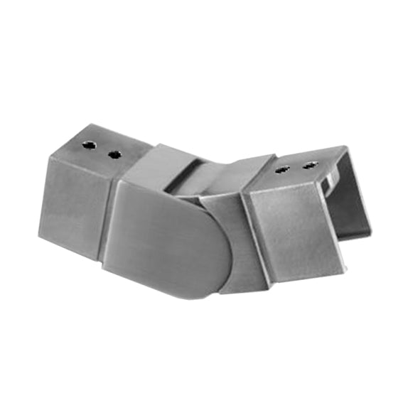 Uchwyt szkla-złączka rury-kolano AISI316 25-55°up,