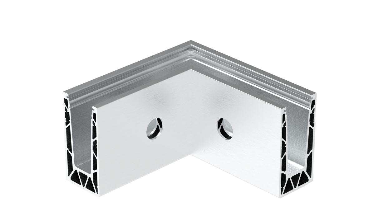 Profil balustrady szklanej Al-boczny