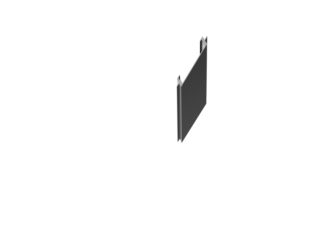 Wąska listwa maskująca skośna do profili słupkowych 20mm R7016