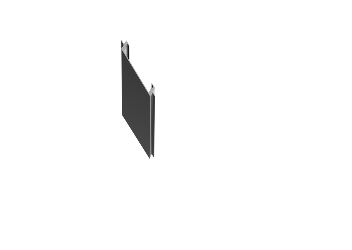 Wąska listwa kryjąca ukośna do profili słupkowych 20mm R7016