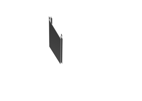 Wąska listwa kryjąca ukośna do profili słupkowych 20mm R7016