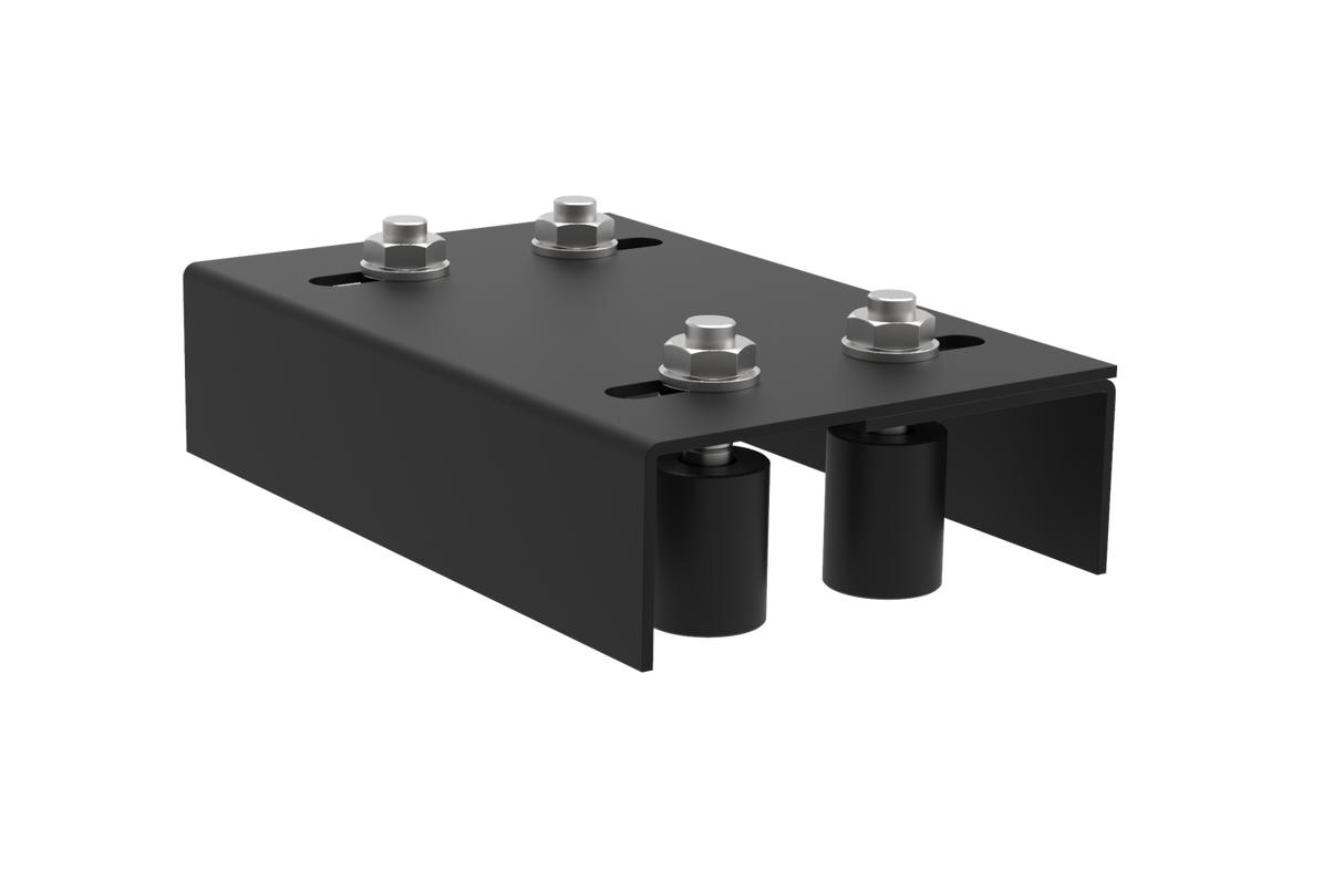 Prowadnice górne 4-rolkowe regulowane Zn, czarna